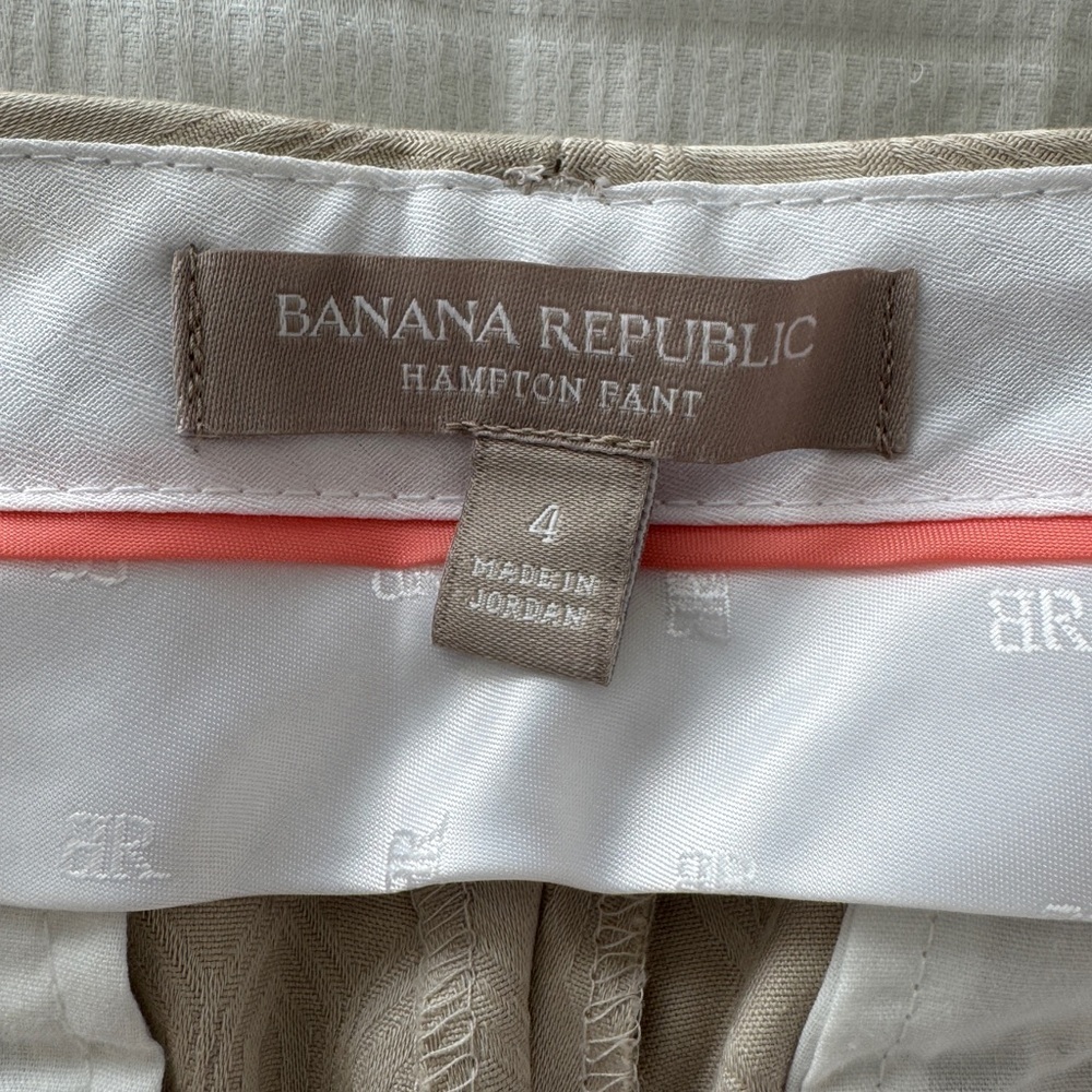 Banana Republic textured beige hampton pant trousers, size 4 - Picture 8 of 9